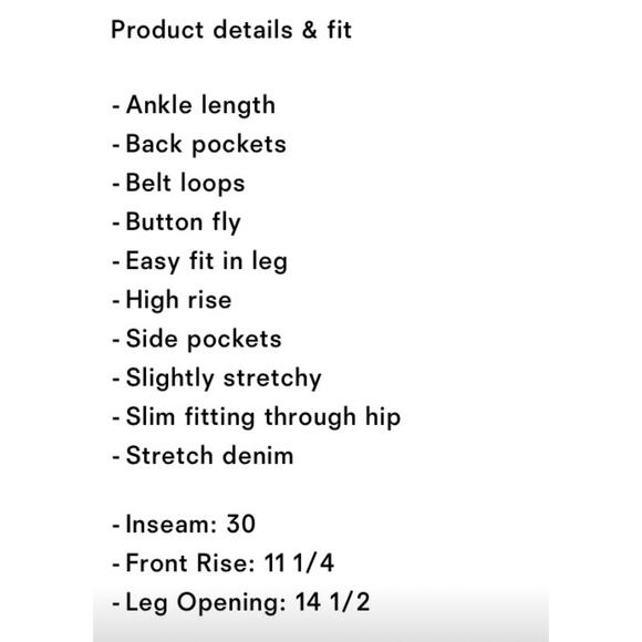 Reformation Liza High Rise Button Fly Straight Leg Jeans Malta 29 NWT - Picture 5 of 12